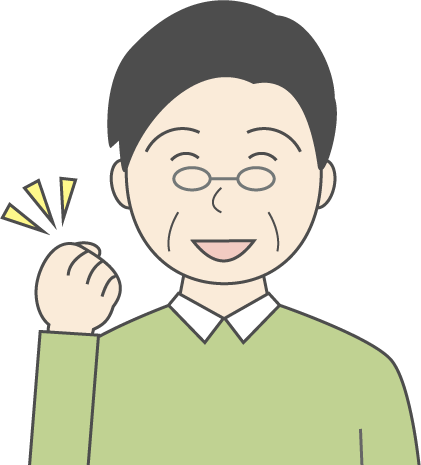 中年男性(私服)のシンプルな人物イラスト7
