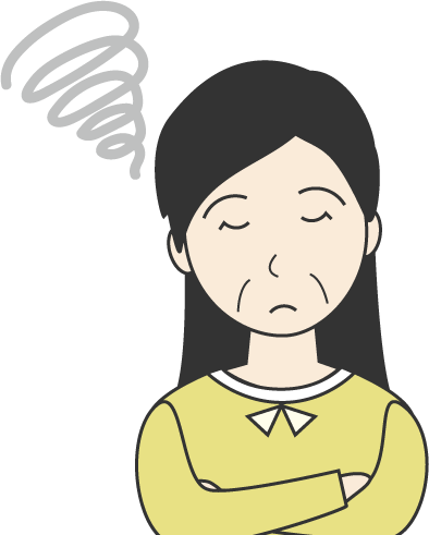 中年女性(私服)のシンプルな人物イラスト11