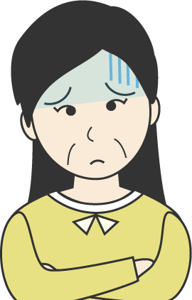 中年女性(私服)のシンプルな人物イラスト12