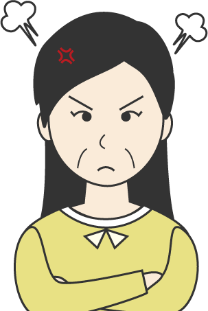 中年女性(私服)のシンプルな人物イラスト13