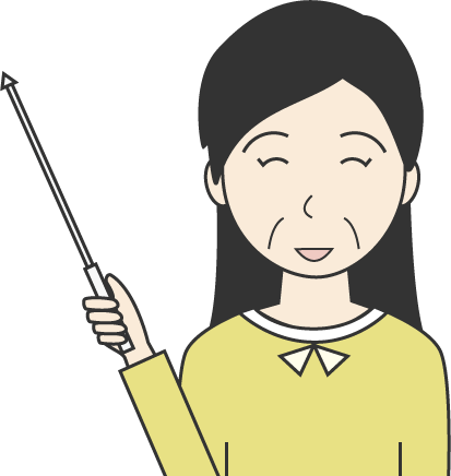 中年女性(私服)のシンプルな人物イラスト14