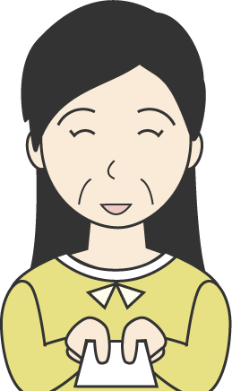 中年女性(私服)のシンプルな人物イラスト15