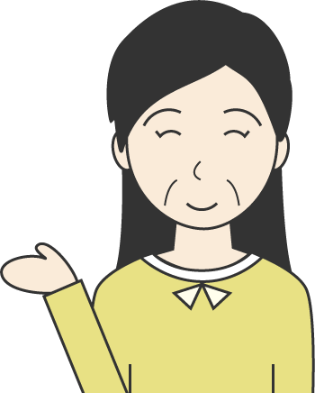 中年女性(私服)のシンプルな人物イラスト2