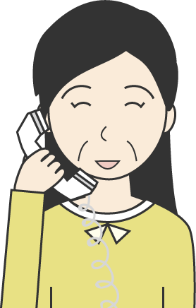 中年女性(私服)のシンプルな人物イラスト3