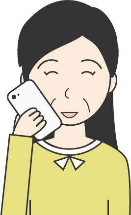 中年女性(私服)のシンプルな人物イラスト4