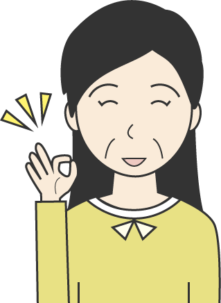 中年女性(私服)のシンプルな人物イラスト6