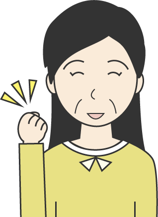 中年女性(私服)のシンプルな人物イラスト7