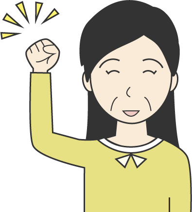 中年女性(私服)のシンプルな人物イラスト8