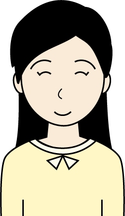 若い女性（私服）のシンプルな人物イラスト1