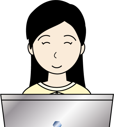 若い女性（私服）のシンプルな人物イラスト16