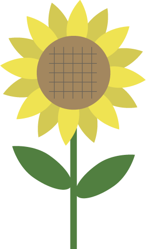 向日葵の無料イラスト