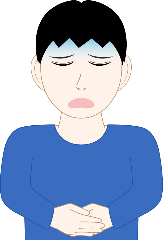 お腹が痛い男の子のフリー素材2