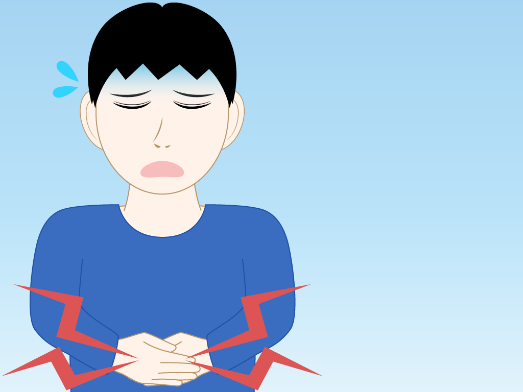 お腹が痛い男の子のフリー素材5