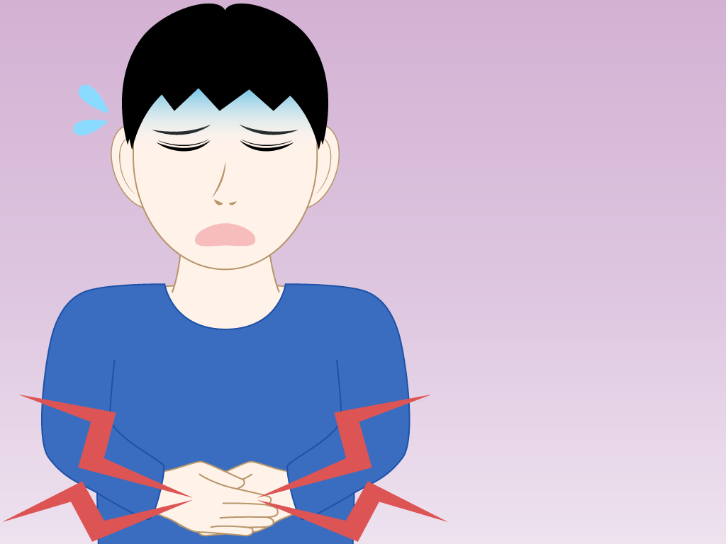 お腹が痛い男の子のフリー素材7