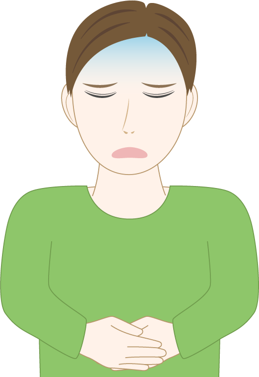 お腹が痛い男性のフリー素材2