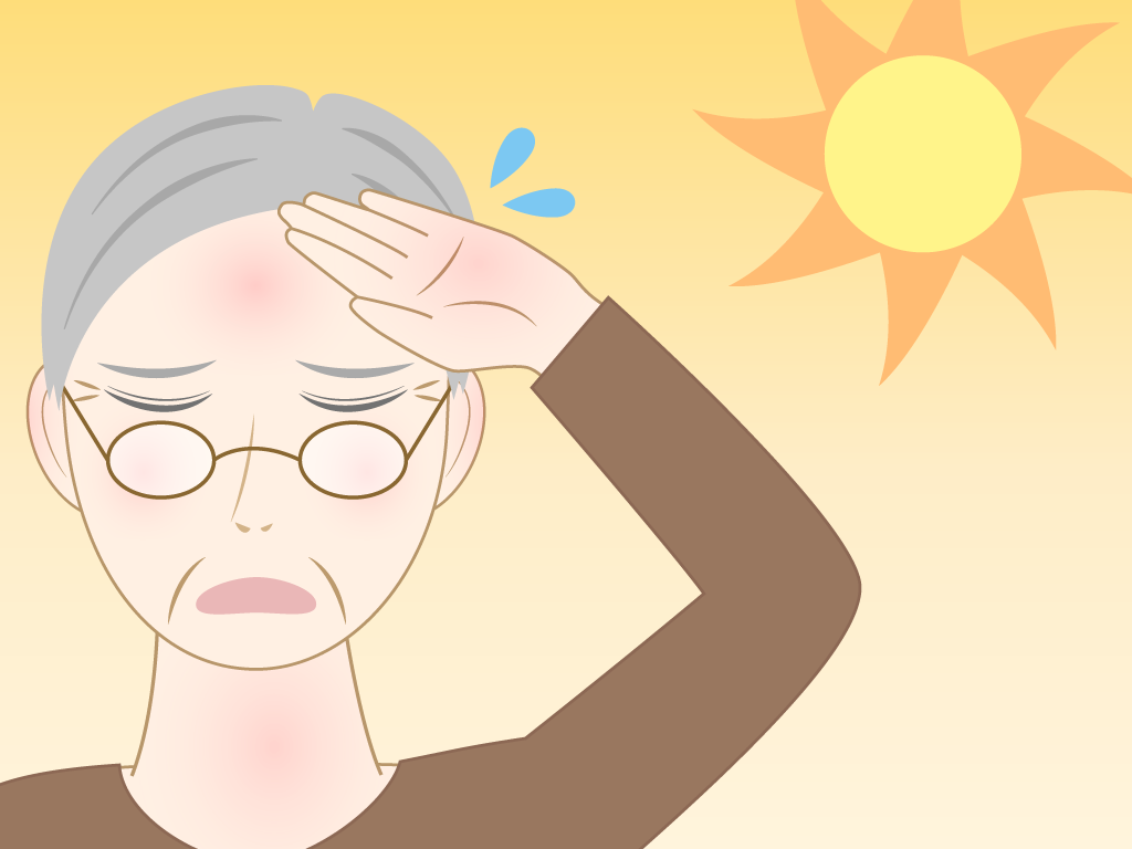 熱中症になった高齢男性のフリー素材6