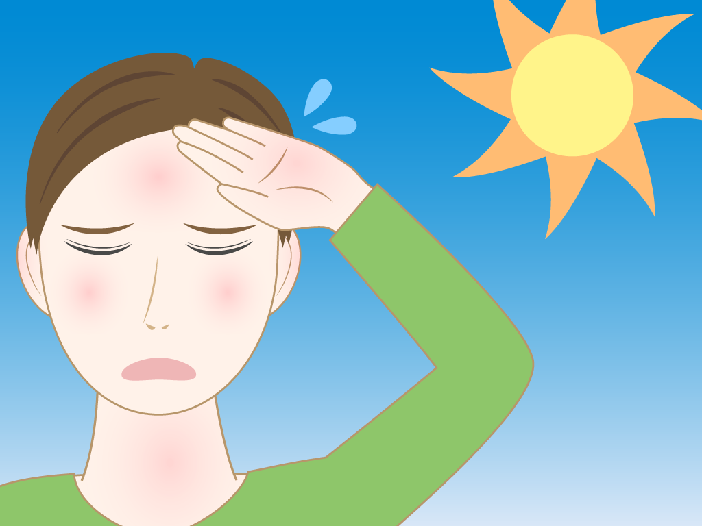 熱中症になった男性のフリー素材3