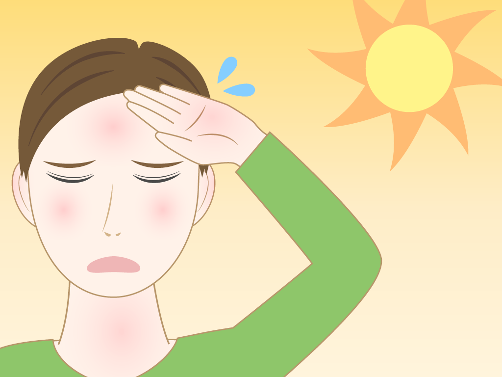 熱中症になった男性のフリー素材6