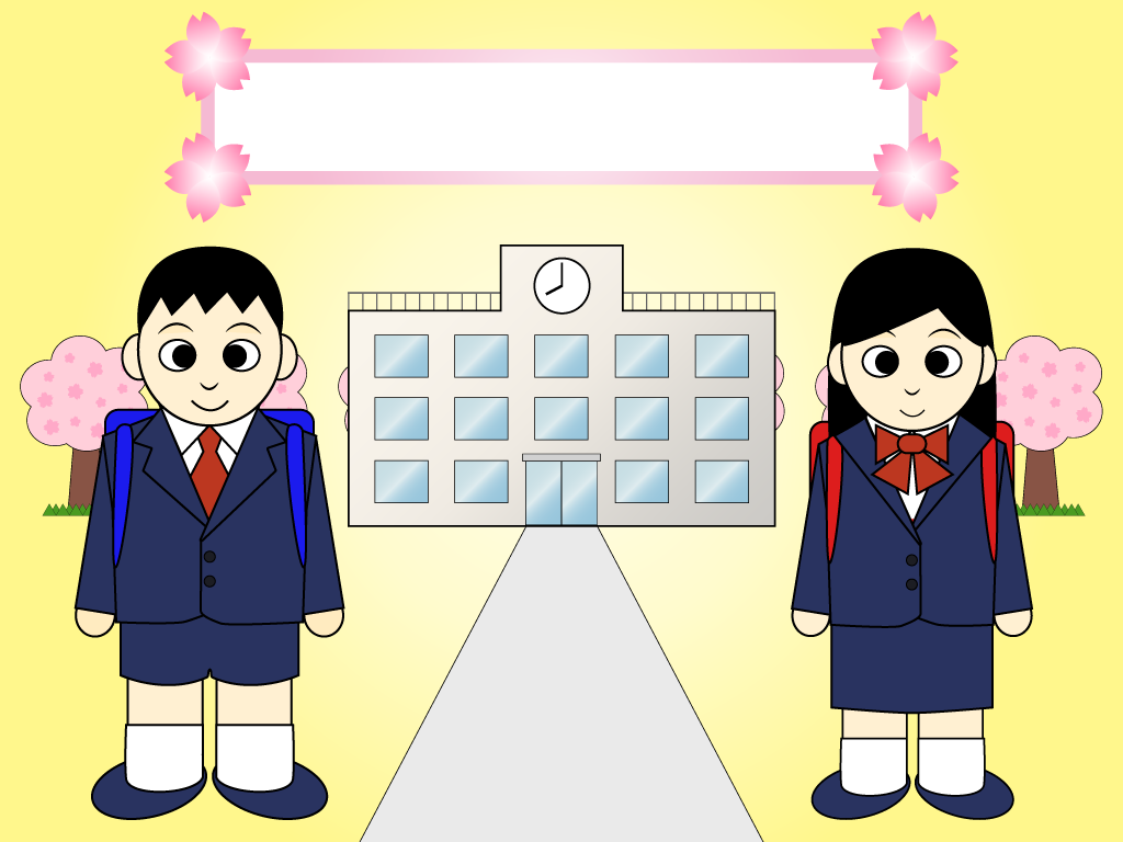 小学校(入学式)の無料イラスト2