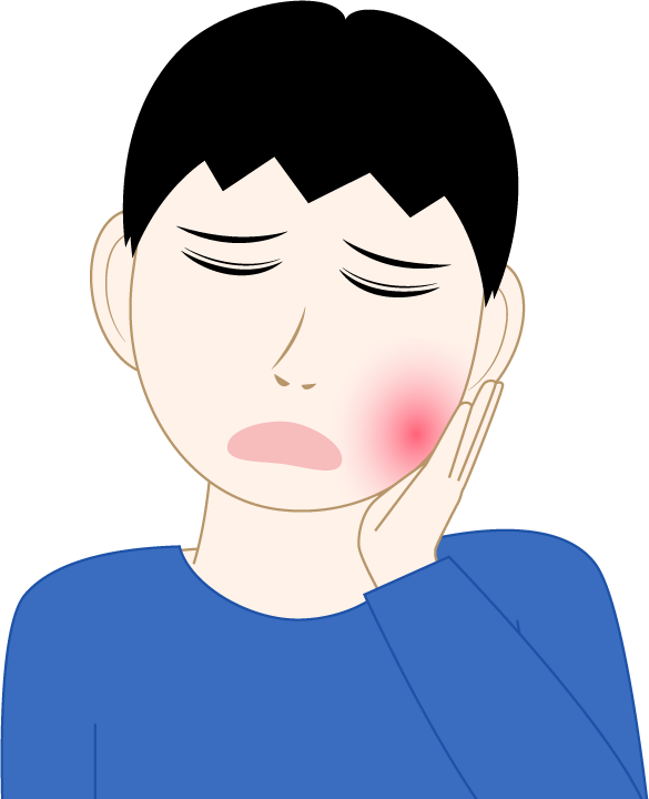 歯が痛い男の子のフリー素材2