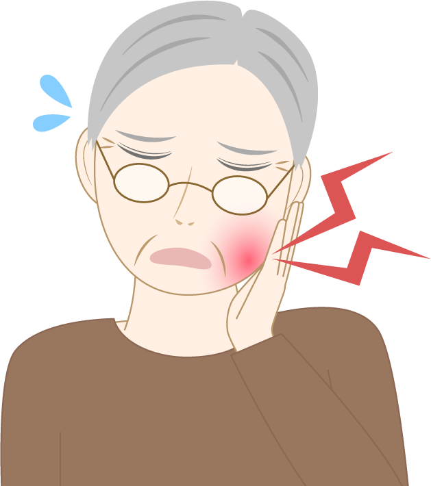 歯が痛い高齢男性のフリー素材1