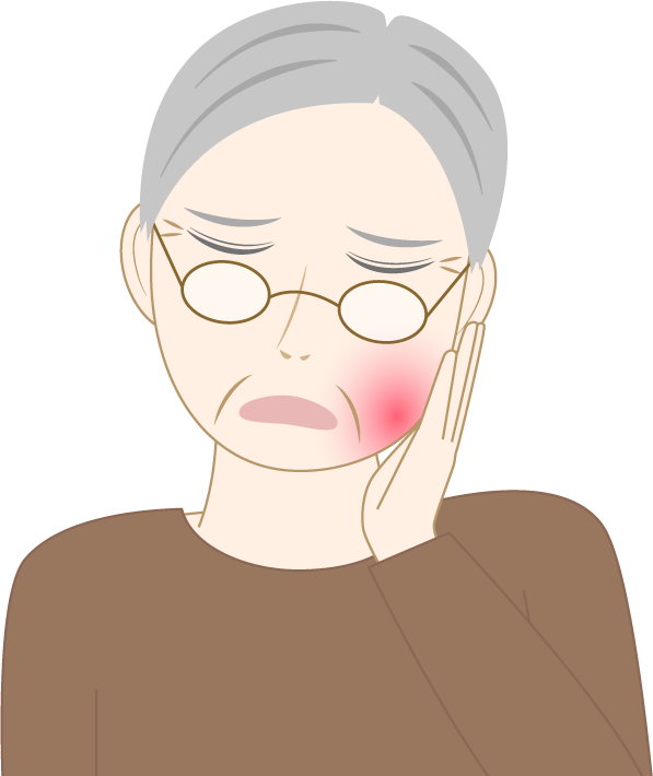 歯が痛い高齢男性のフリー素材2