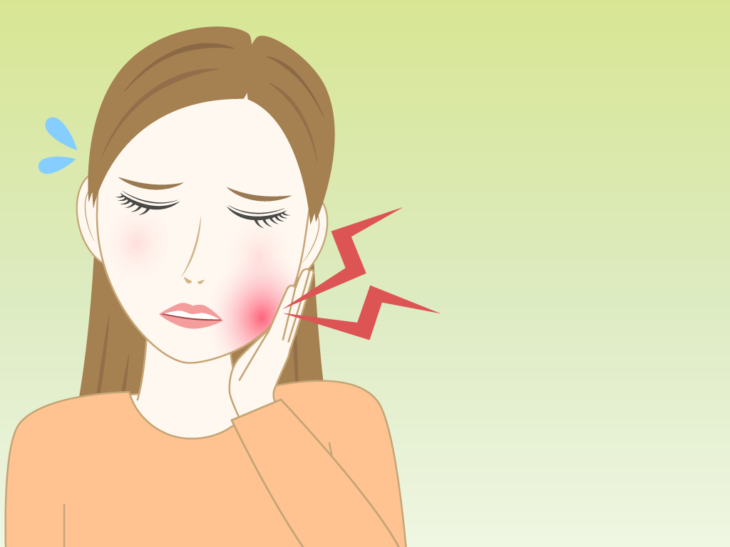 歯が痛い女性のフリー素材4