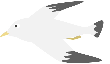 カモメの無料イラスト3