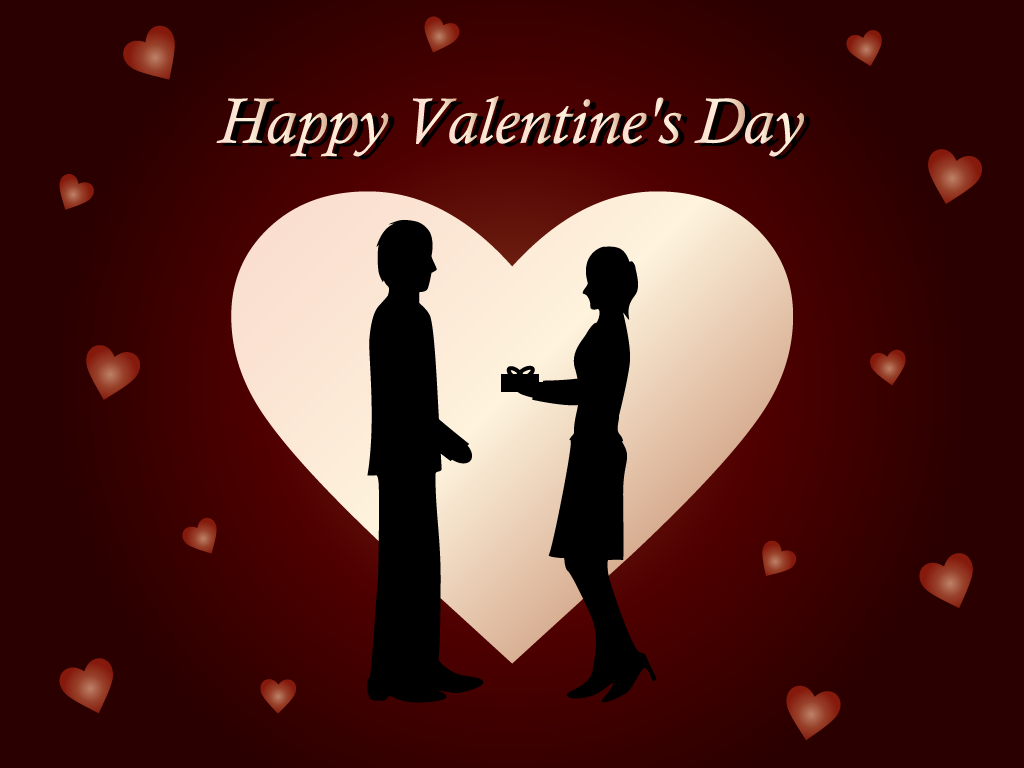 バレンタインデーの無料イラスト1