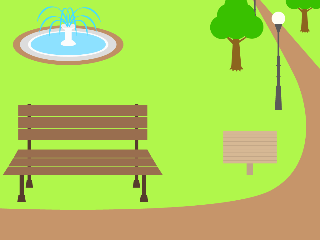 ウォーキングをする男性（公園のみ）のフリー素材2