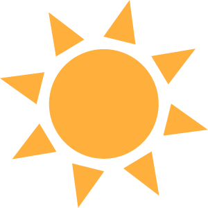 洗濯物を干す男性と女性（太陽）のフリー素材6