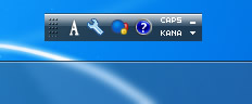 Windows 7 タスクバーの言語バー