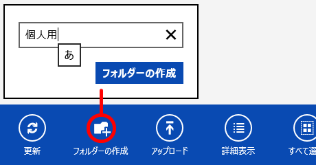 フォルダを作成