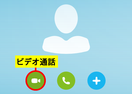 ビデオ通話のボタン