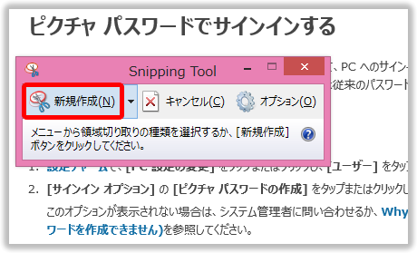Snipping Tool を起動